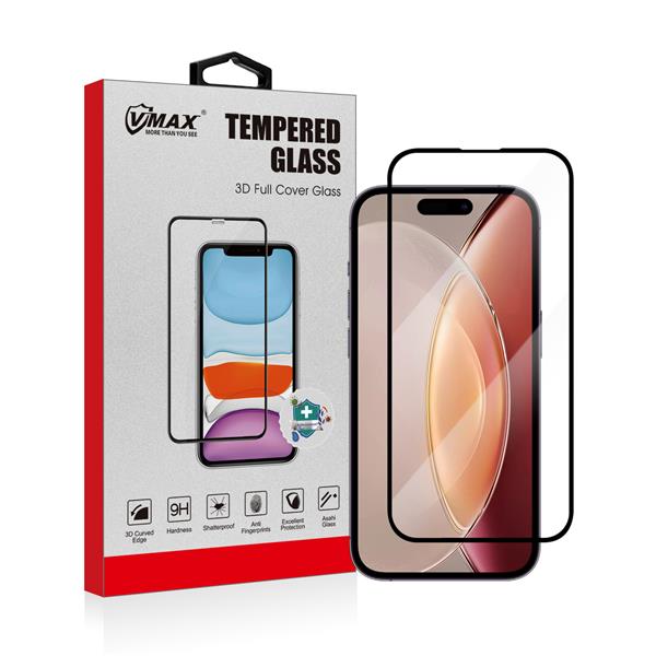 VMAX 3D Resin Full Cover Tempered Glass for iPhone 15 Pro 6.1''
