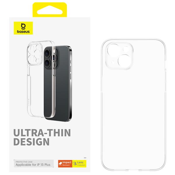 Baseus Phone Case for iPhone 15 Plus, Clear