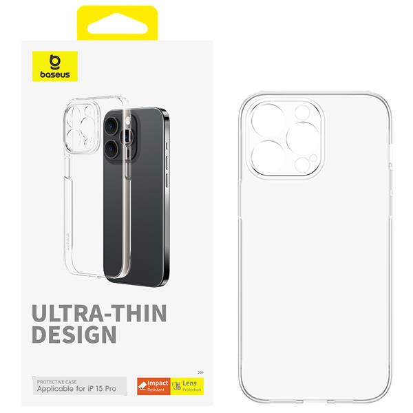 Baseus Phone Case for iPhone 15 Pro, Clear