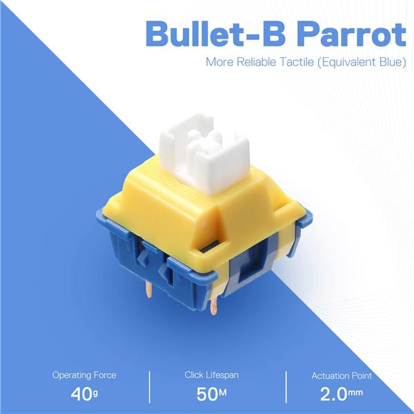 Redragon  Bullet B 3PIN custom switches 50gf tactile(Open Box)