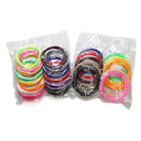 iCAN 3D Printer Pen Filament PCL 1.75mm, Multi-color Pack, 3M 15 color