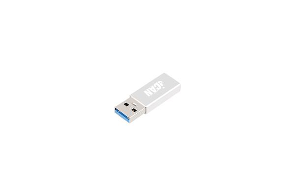 iCAN USB 3.0 to USB Type C Adapter, Aluminum Silver