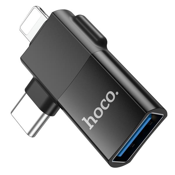 Hoco "UA17" iP male/Type-C male to USB female two-in-one adapter(Open Box)