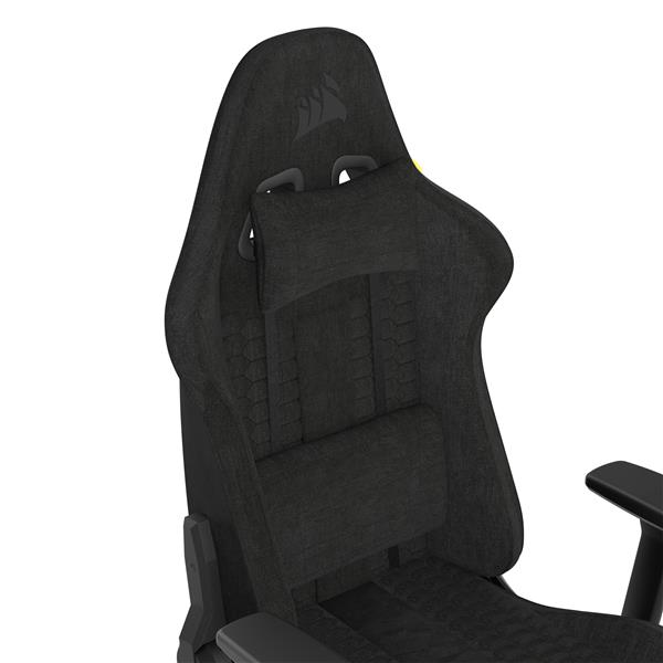 CORSAIR TC100 Relaxed Fabric Gaming Chair, Relaxed Fit, Black(Open Box)