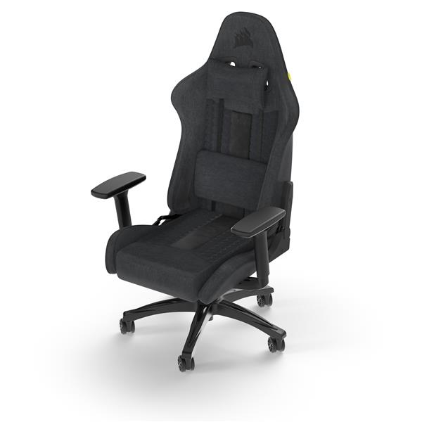 CORSAIR TC100 RELAXED Fabric Gaming Chair, Relaxed Fit, Black/Grey