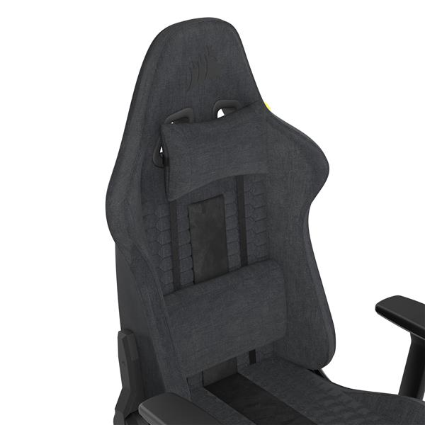 CORSAIR TC100 RELAXED Fabric Gaming Chair, Relaxed Fit, Black/Grey