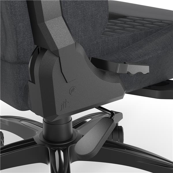 CORSAIR TC100 RELAXED Fabric Gaming Chair, Relaxed Fit, Black/Grey