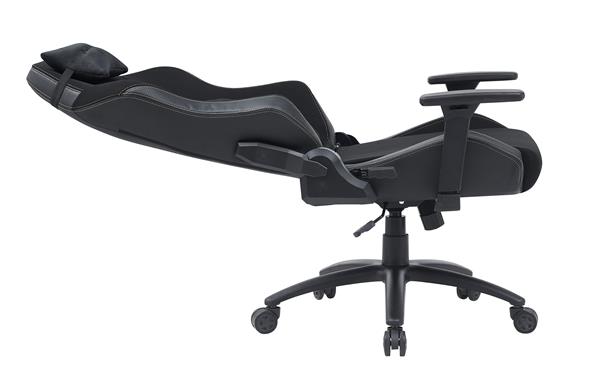 iCAN Fabric Gaming Chair, High Density Mould Foam and New Foam, 3D Armrests, 350MM KD Metal Base, 63MM Nylon Caster, Adjustable Backrest. Black