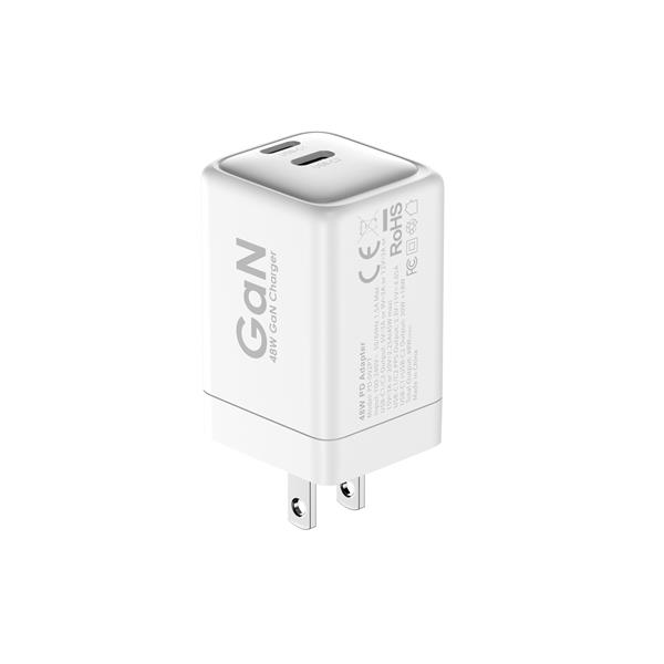 iCAN 48W GaN PD Foldable Charger, 2 x USB-C