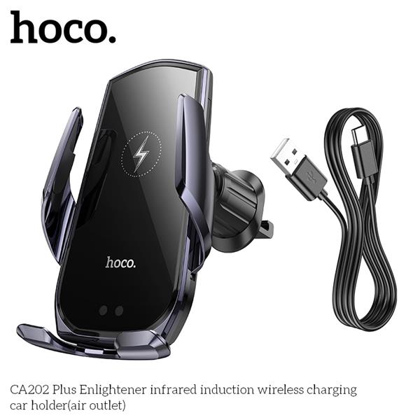 HOCO Enlightener Infrared Induction Wireless Charging Car Holder