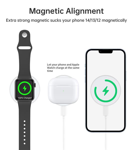 Choetech 2-in-1 15W Magnetic Wireless Charger with Kickstand