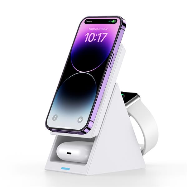 Choetech 3-in-1 15W Magnetic Rotatable Wireless Charging Stand