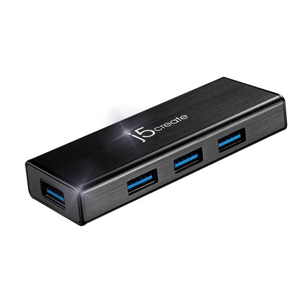 j5create 4-Port USB 3.0 Hub, Power Adapter Included(Open Box)