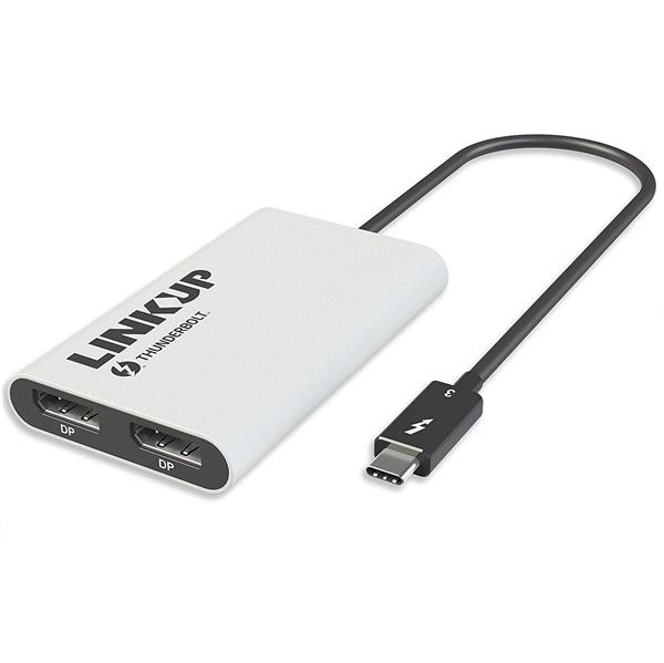 LINKUP Thunderbolt 3 Certified Dual DisplayPort 4K Adapter