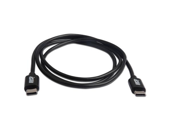 iCAN USB 2.0 Type C To Type C Cable, M/M, 3ft, Black