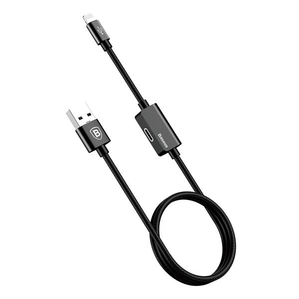 BASEUS Music Series Lightning (M) Cable w/Lightning (F), 2A, 1M, Blac