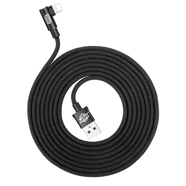 BASEUS MVP 90° Angle Lightning Cable, 1.5A, 2M, Black