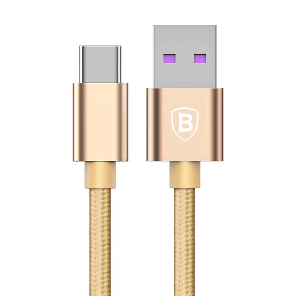 BASEUS Speed Type-C QC Cable For HUAWEI, 5A, QC3.0, 1M, Gold