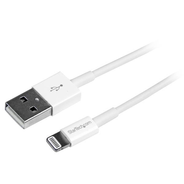 StarTech Sync/Charge Lightning/USB Data Transfer Cable(White) - 3.3 ft. (USBLT1MWS)