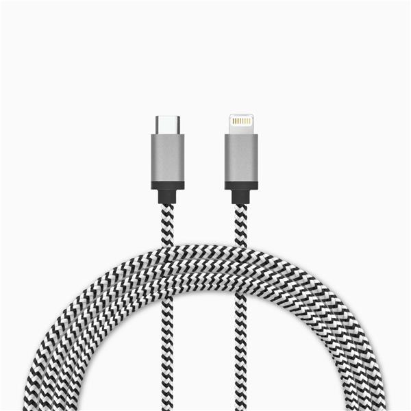 LBT 7 FT USB C TO Lightning Cable, Black and White