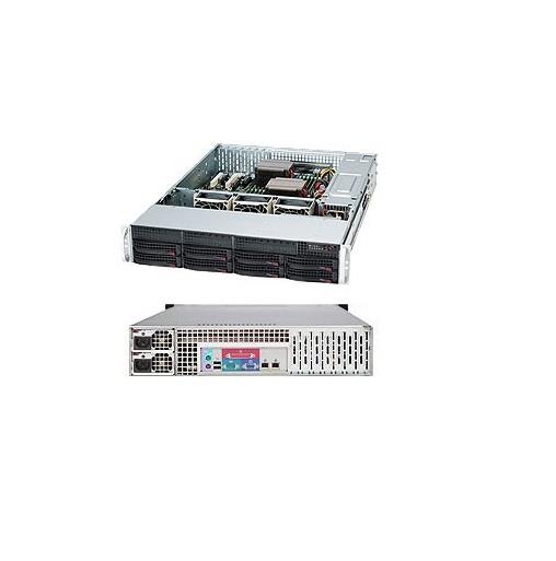 Supermicro 825TQC 2U Rack Server Chassis - 600W Redundant Power Supply - 8x 3.5" Hot-Swap Bays (CSE-825TQC-600LPB)