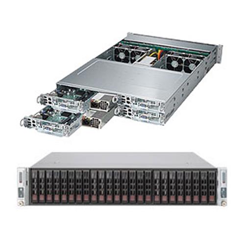 Supermicro SuperServer SYS-2028TP-HTTR Intel® Xeon® processor E5-2600 v3, DDR4 2400MHz; 16x DIMM Slots 1x PCI-E 3.0 x16 Low-profile slot & 1x "0 slot" (SYS-2028TP-HTTR)