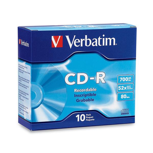 Verbatim CD-R 700MB 52X - 10pk Slim Case