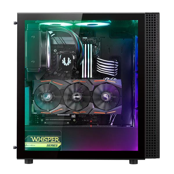 BitFenix Dawn TG EATX/ATX PC Gaming Case, ARGB/RGB Asus AURA SYNC MSI Mystic Light Gigabyte RGB Fusion 2.0 Asrock Polychrome, 3 Sides Tempered Glass With Car Window Security Films, Water Cooling Ready(Open Box)