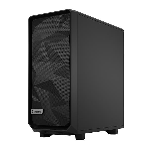 FRACTAL DESIGN Meshify 2 Compact Black ATX Flexible High-Airflow Light Tinted Tempered Glass Window Mid Tower Computer Case