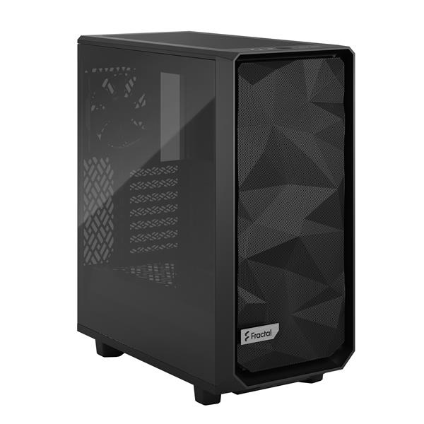 FRACTAL DESIGN Meshify 2 Compact Black ATX Flexible High-Airflow Light Tinted Tempered Glass Window Mid Tower Computer Case(Open Box)