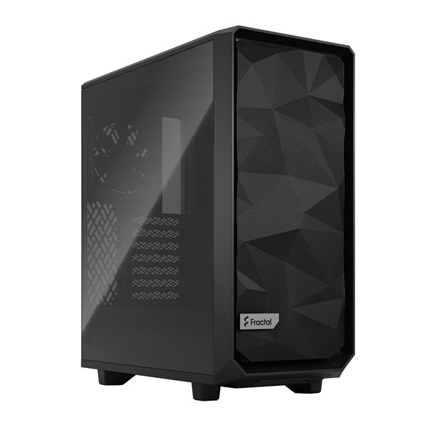 FRACTAL DESIGN Meshify 2 Compact Black ATX Flexible High-Airflow Light Tinted Tempered Glass Window Mid Tower Computer Case(Open Box)