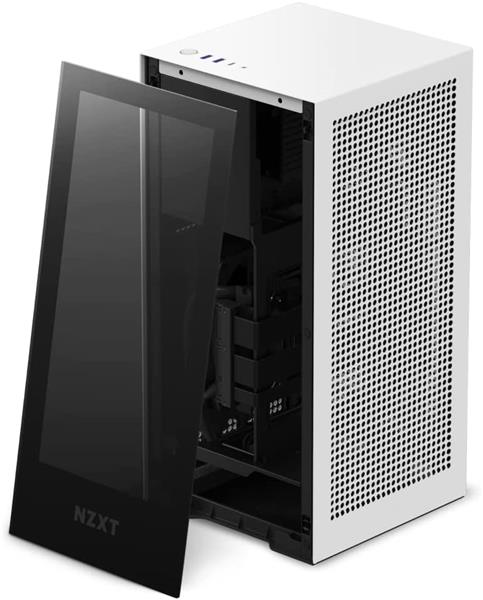 NZXT H1 Version2 2022 White Color with 140mm Liquid Cooler, PCIe Gen.4 Extender and SFX 750W Gold PSU(Open Box)