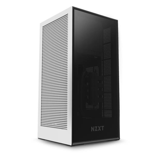 NZXT H1 Version2 2022 White Color with 140mm Liquid Cooler, PCIe Gen.4 Extender and SFX 750W Gold PSU(Open Box)