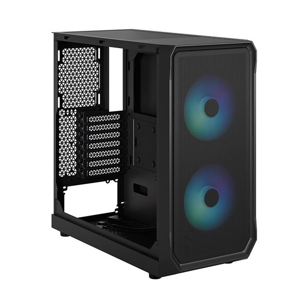 FRACTAL DESIGN Focus 2 RGB Black ATX mATX Mini ITX Clear Tinted Tempered Glass Mid Tower Computer Case