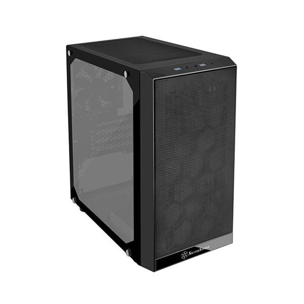 SilverStone Precision PS15 PRO ARGB Tempered Glass ARGB Micro-ATX Case - Black