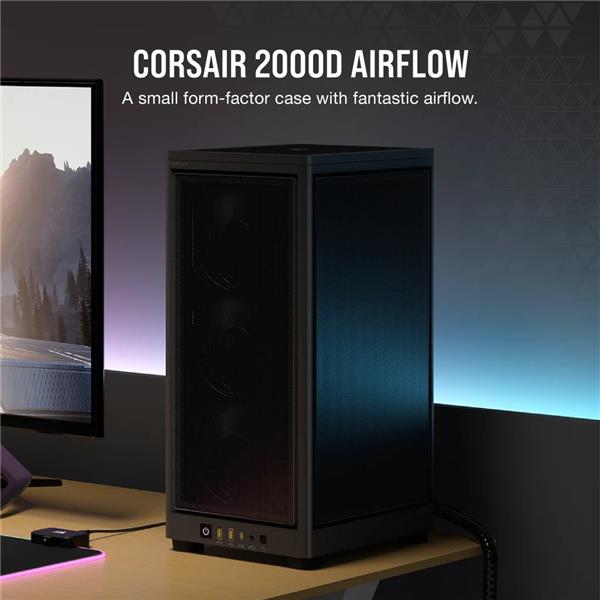 CORSAIR 2000D Airflow Mini-ITX Case, Black