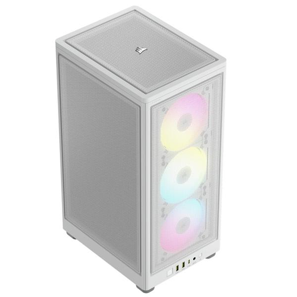 CORSAIR iCUE 2000D RGB Airflow Mini-ITX Case, White