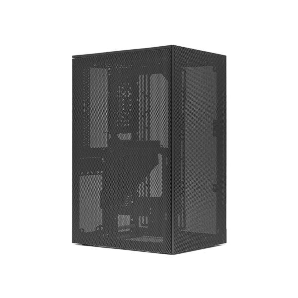 SSUPD Meshroom S Mini ITX Case - Gray - with PCIe 4.0 Riser Cable