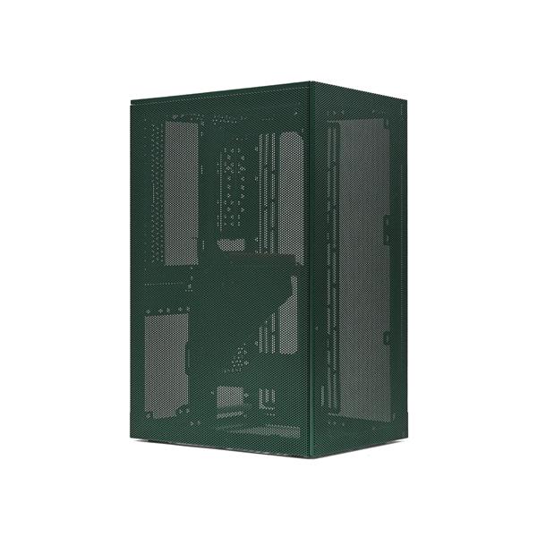 SSUPD Meshroom S Mini ITX Case - Green - with PCIe 4.0 Riser Cable