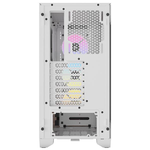 CORSAIR 3000D RGB Tempered Glass Mid-Tower, White, 3x AR120 RGB Fans