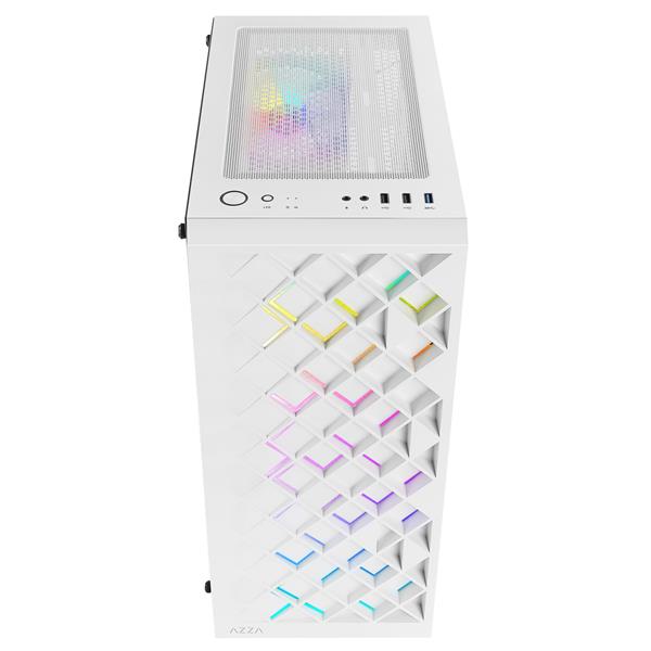 AZZA SPECTRA 280 White Mid Tower ATX Gaming Computer Case