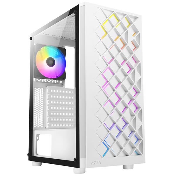 AZZA SPECTRA 280 White Mid Tower ATX Gaming Computer Case