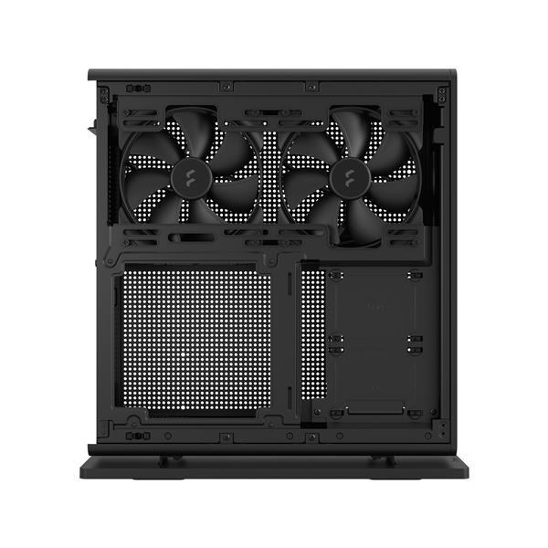 FRACTAL DESIGN Ridge Black Mini-ITX Slim Small Form Factor Console PC Case with PCIe 4.0 Riser