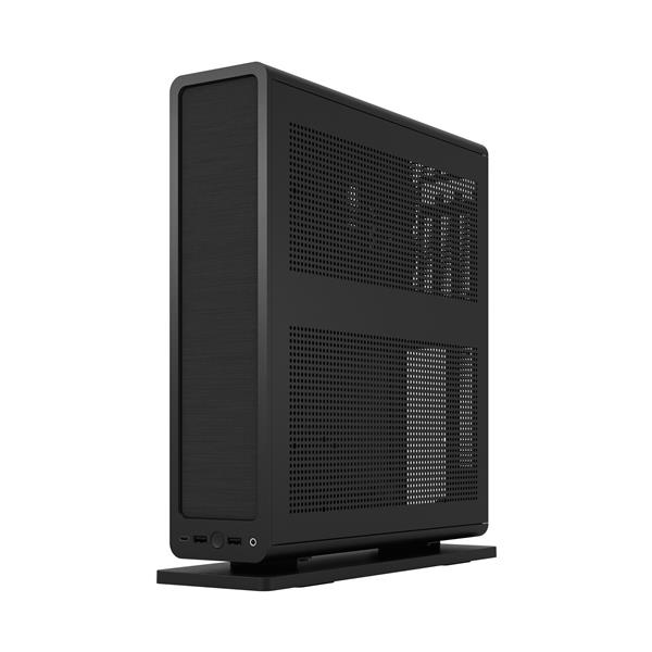 FRACTAL DESIGN Ridge Black Mini-ITX Slim Small Form Factor Console PC Case with PCIe 4.0 Riser