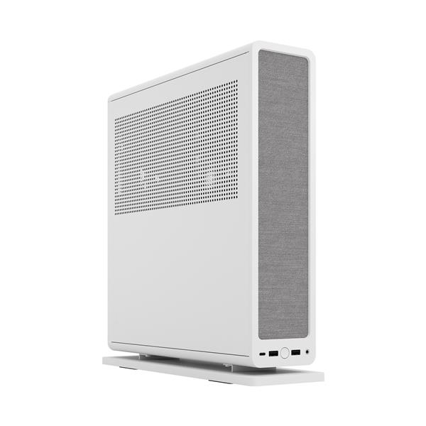 FRACTAL DESIGN Ridge White Mini-ITX Slim Small Form Factor Console PC Case with PCIe 4.0 Riser(Open Box)