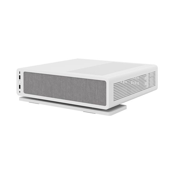 FRACTAL DESIGN Ridge White Mini-ITX Slim Small Form Factor Console PC Case with PCIe 4.0 Riser