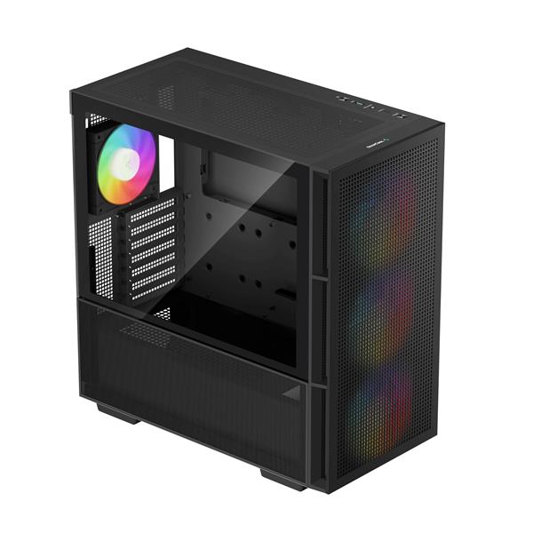 DeepCool CH560 ATX Airflow case, 3x Pre-Installed 140mm ARGB Fans, Black(Open Box)