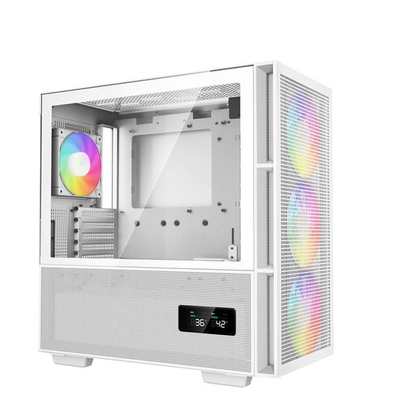 DeepCool CH560 Digital ATX Airflow case, 3x Pre-Installed 140mm ARGB Fans, White