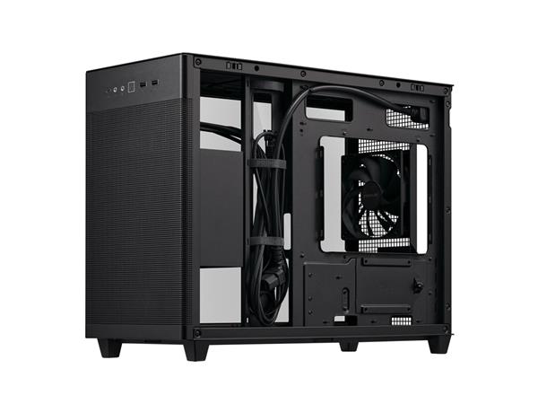 ASUS Prime AP201 MicroATX Tempered Glass Small Tower Case - Black(Open Box)