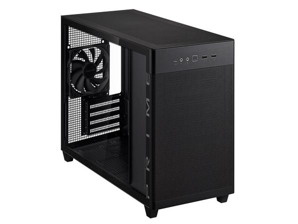 ASUS Prime AP201 MicroATX Tempered Glass Small Tower Case - Black(Open Box)